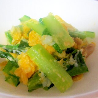 小松菜とツナの卵マヨ炒め